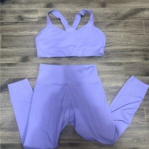Aerie Lavender Sports Bra and Leggings Set